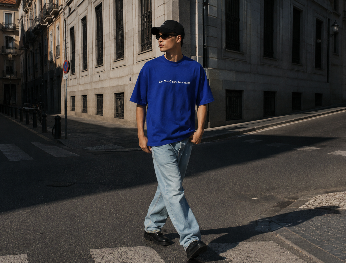 Camiseta Relaxed Azul Marino